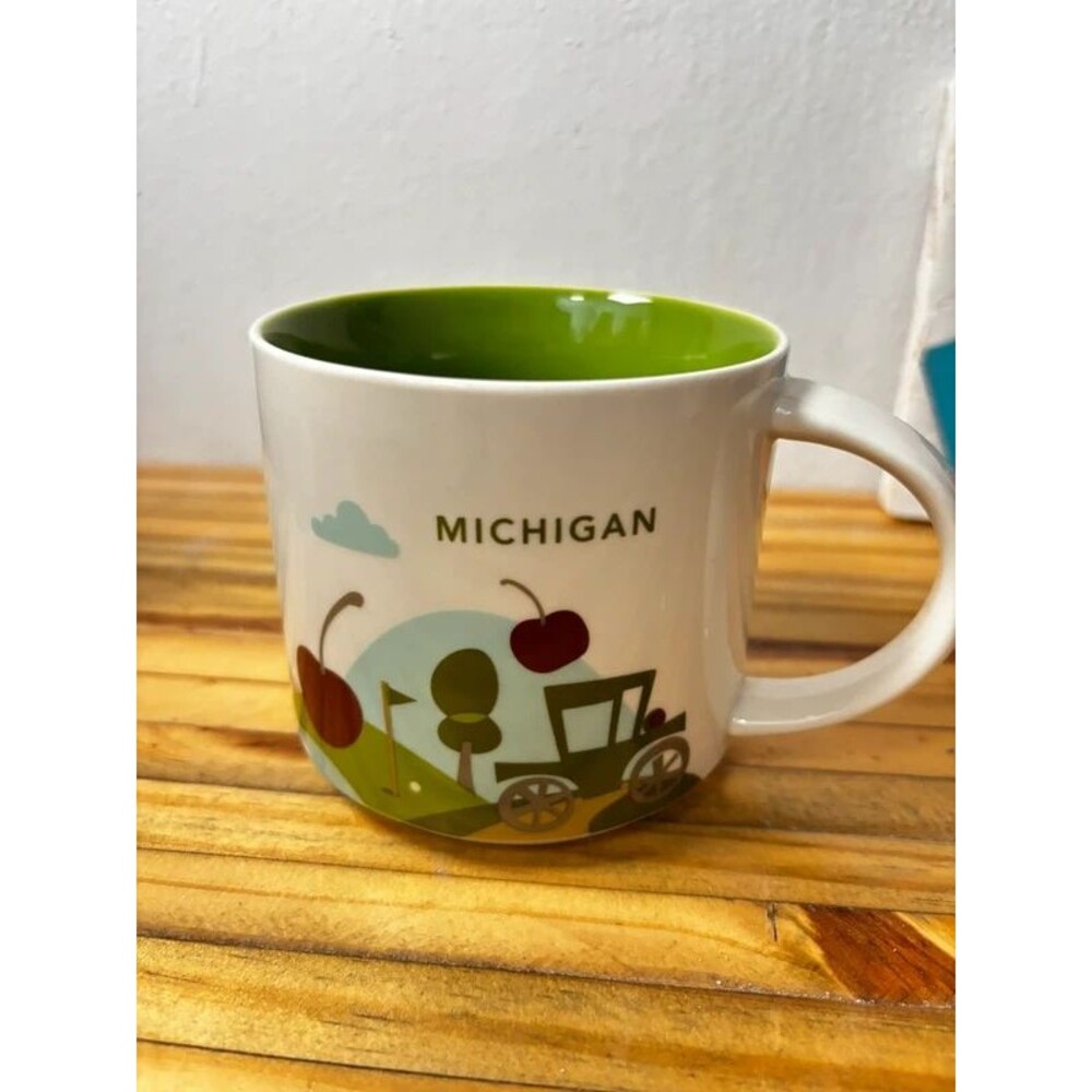 Starbucks You are Here Collection Michigan 2015 Coffee/Tea Cup Mug 14 oz